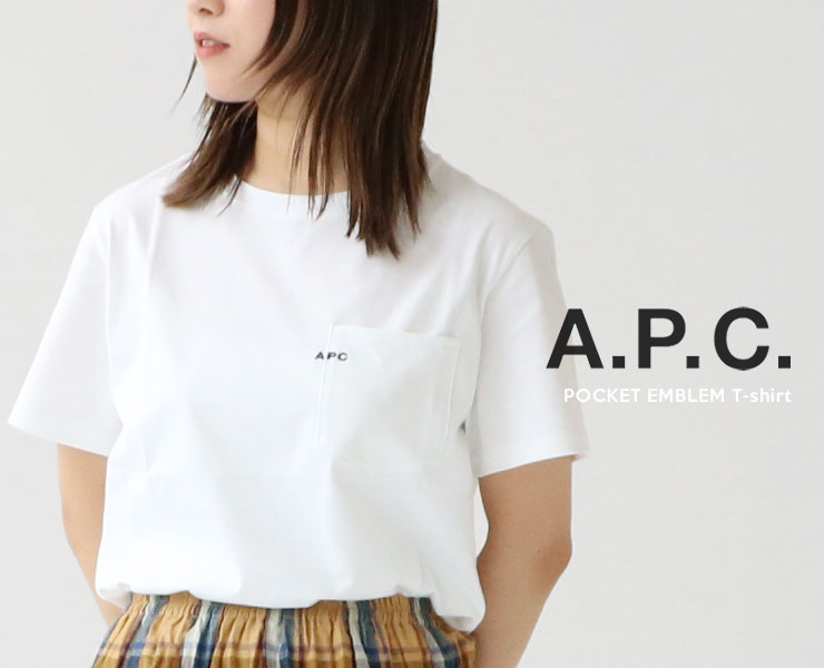 A.P.C.(アーペーセー) Emblem ポケットTシャツ メンズ(POCKET-EMB-T)の ...