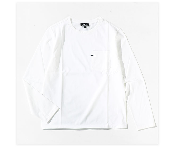 コーディネート／一枚は持っておきたい「A.P.C.(アーペーセー) Tシャツ