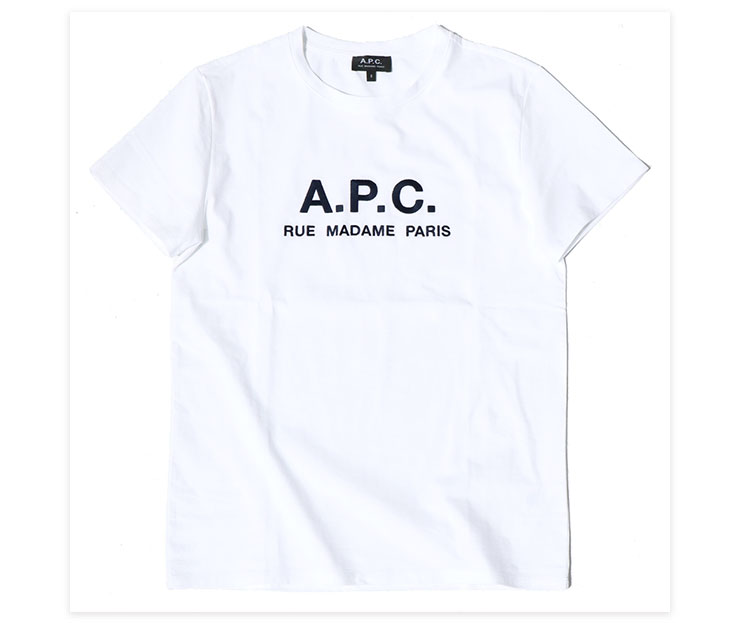 A.P.C.ロゴ Tシャツ アーペーセー 刺繍 Tシャツ apc ロゴ Tシャツ