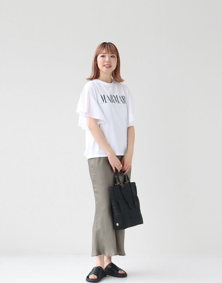 MICA & DEAL/”MARMAR” ロゴフリルTシャツ